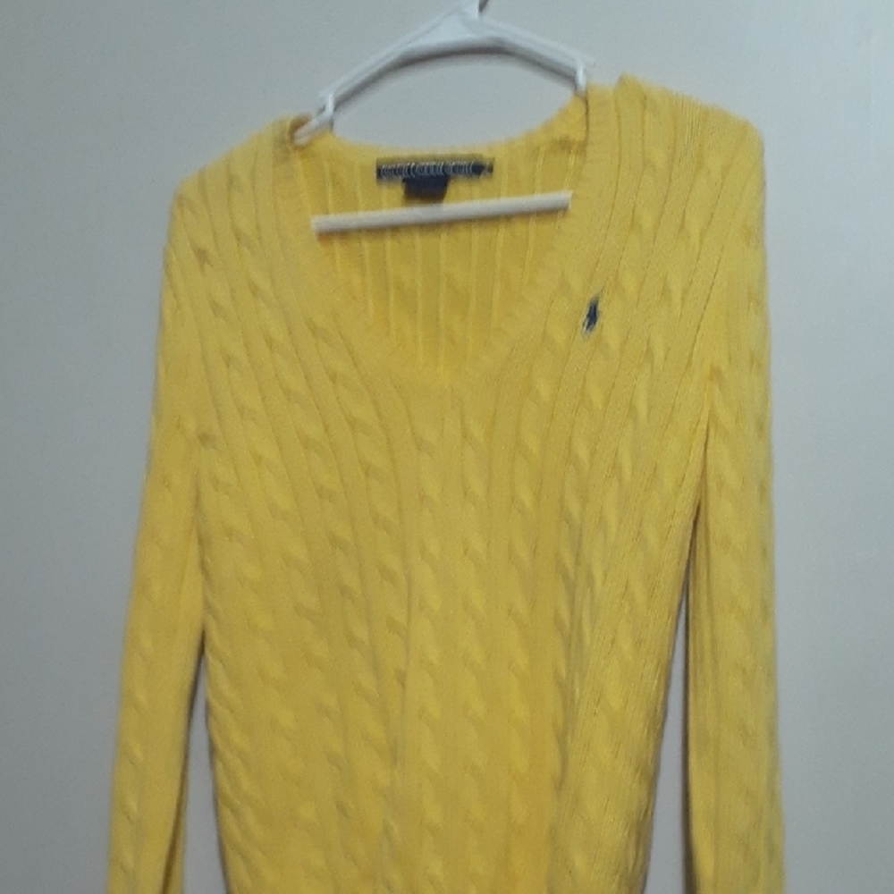 Ralph Lauren Yellow Cable Knit Sweater